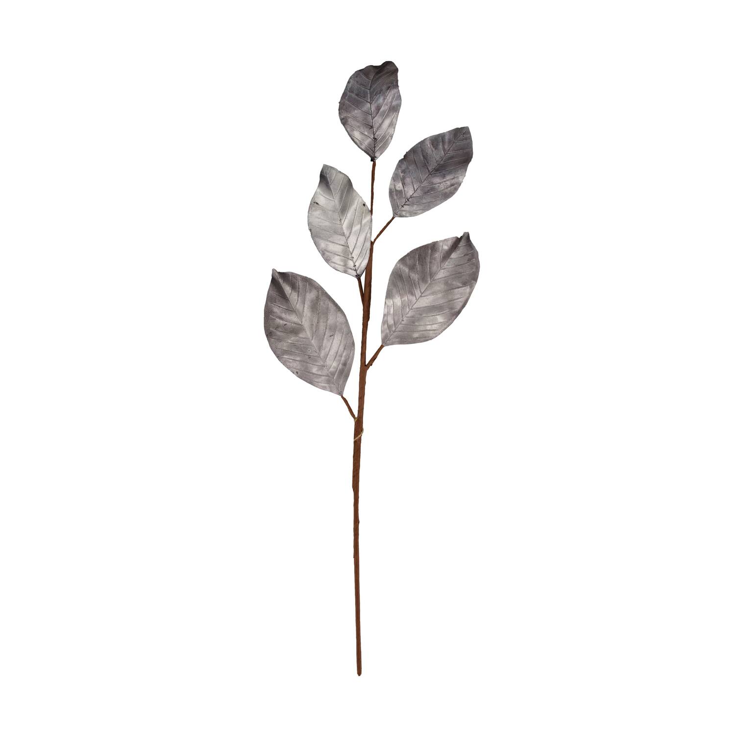 Branch rose leaf artificial 76x20x2cm - Grey