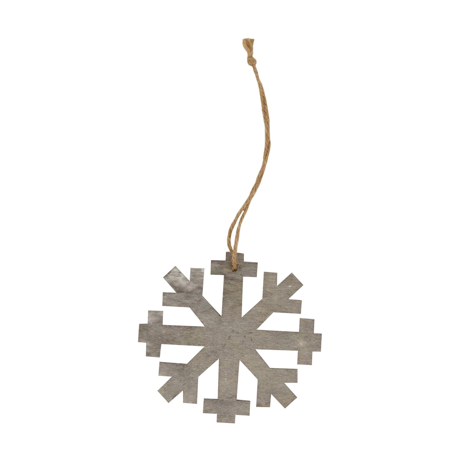 Hanger snowflake platane 12pc wood 12x12x0.6cm