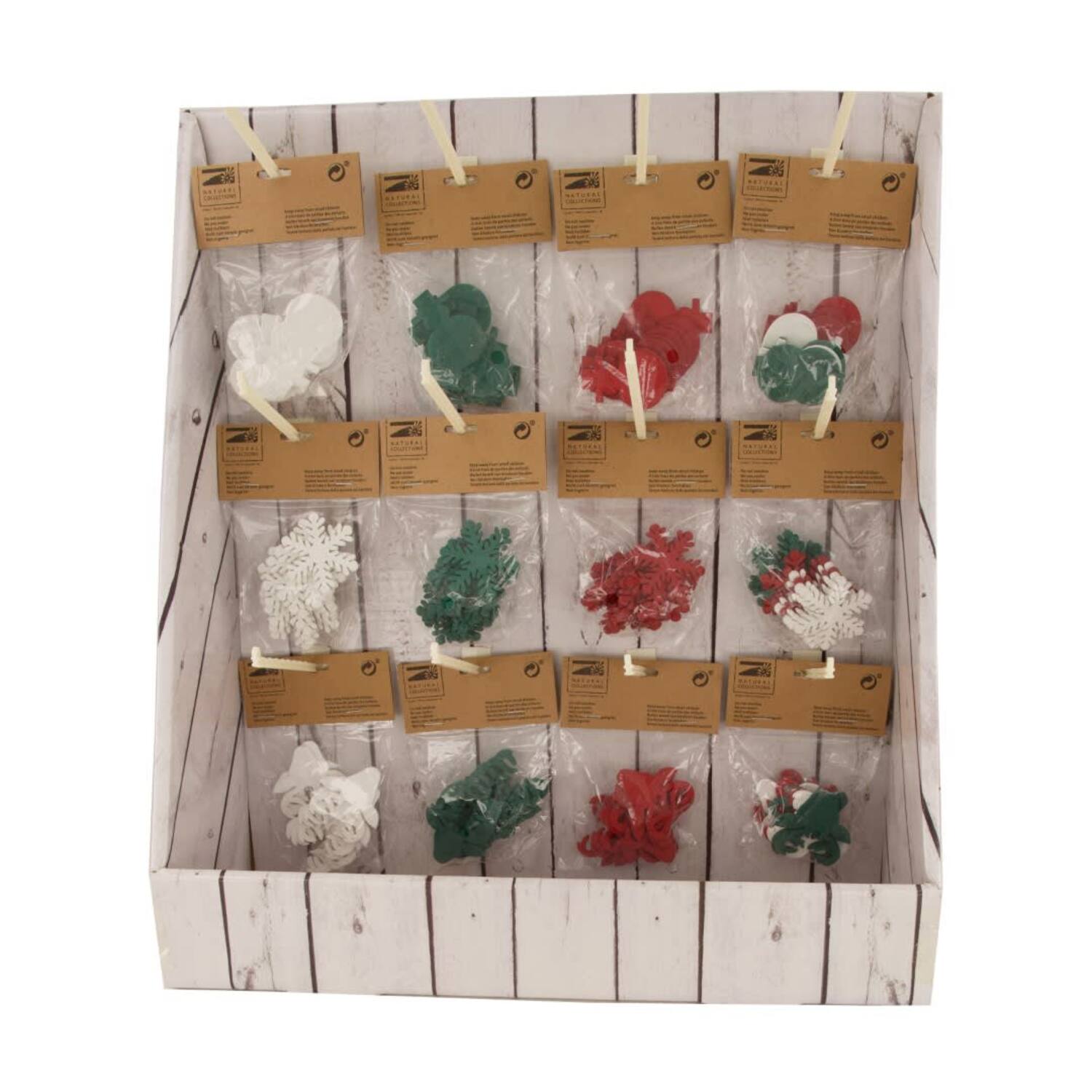 Figurine deco mix platane wood 5x5x0.3cm 10pc A/12