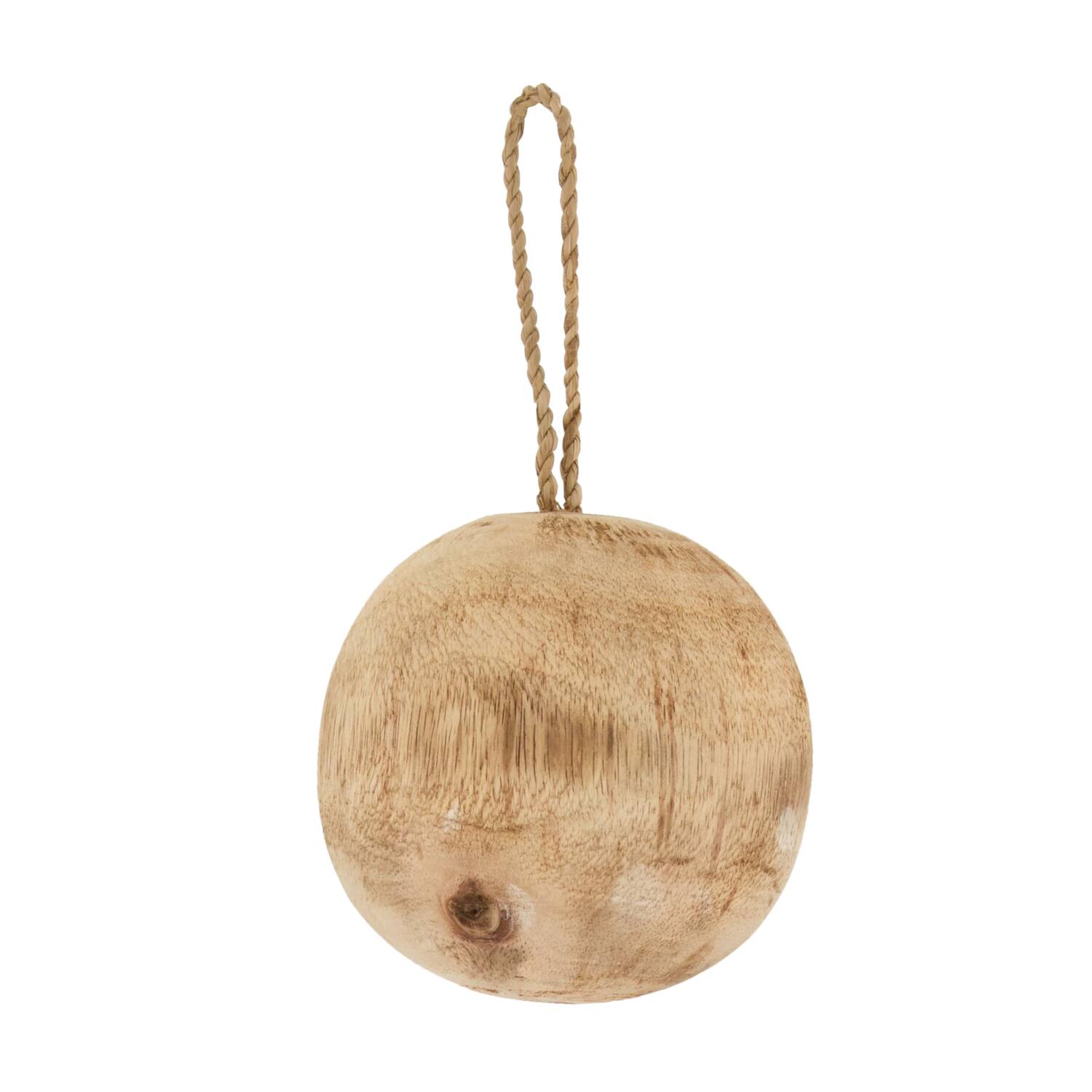 Ball albizia wood 12x12cm - Natural