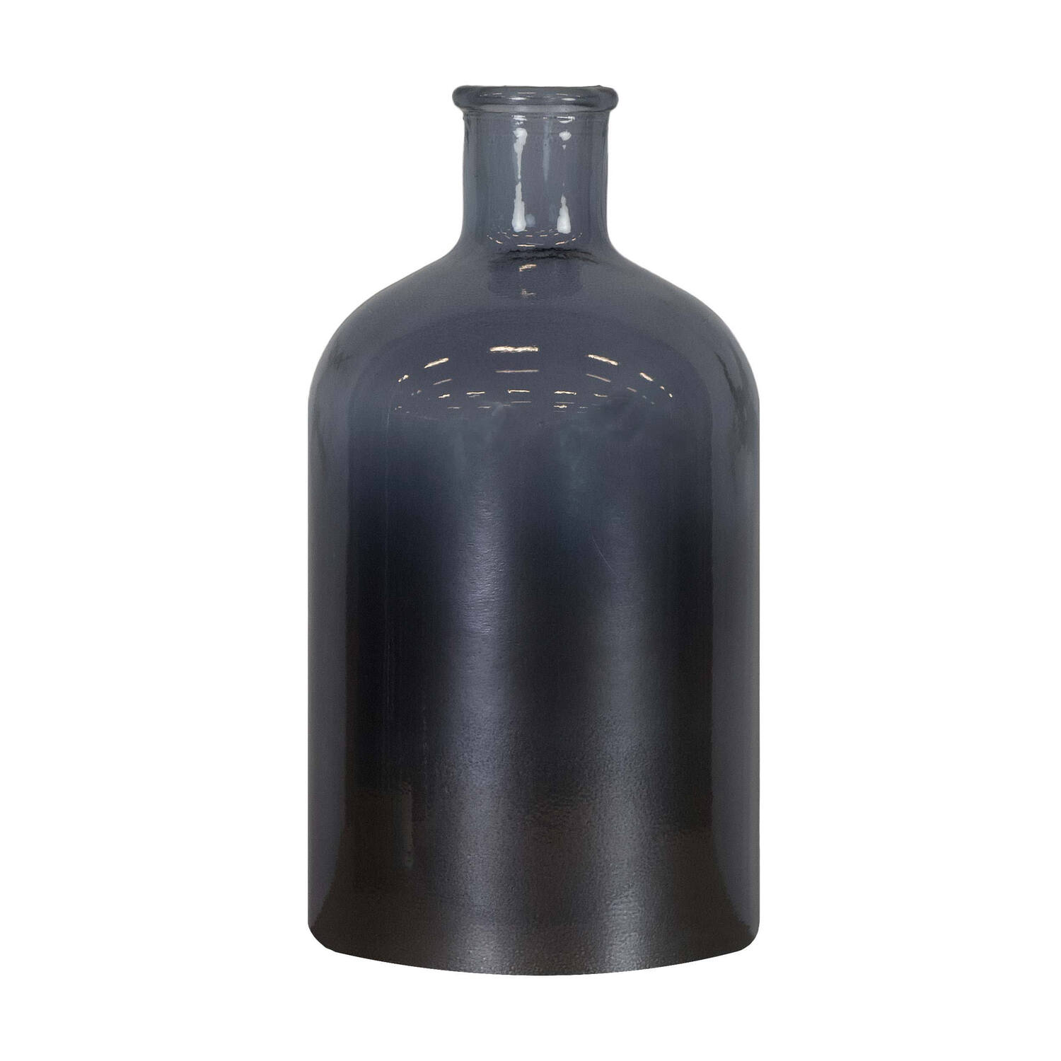 Bottle recycled glass 11.5x22cm - Silver