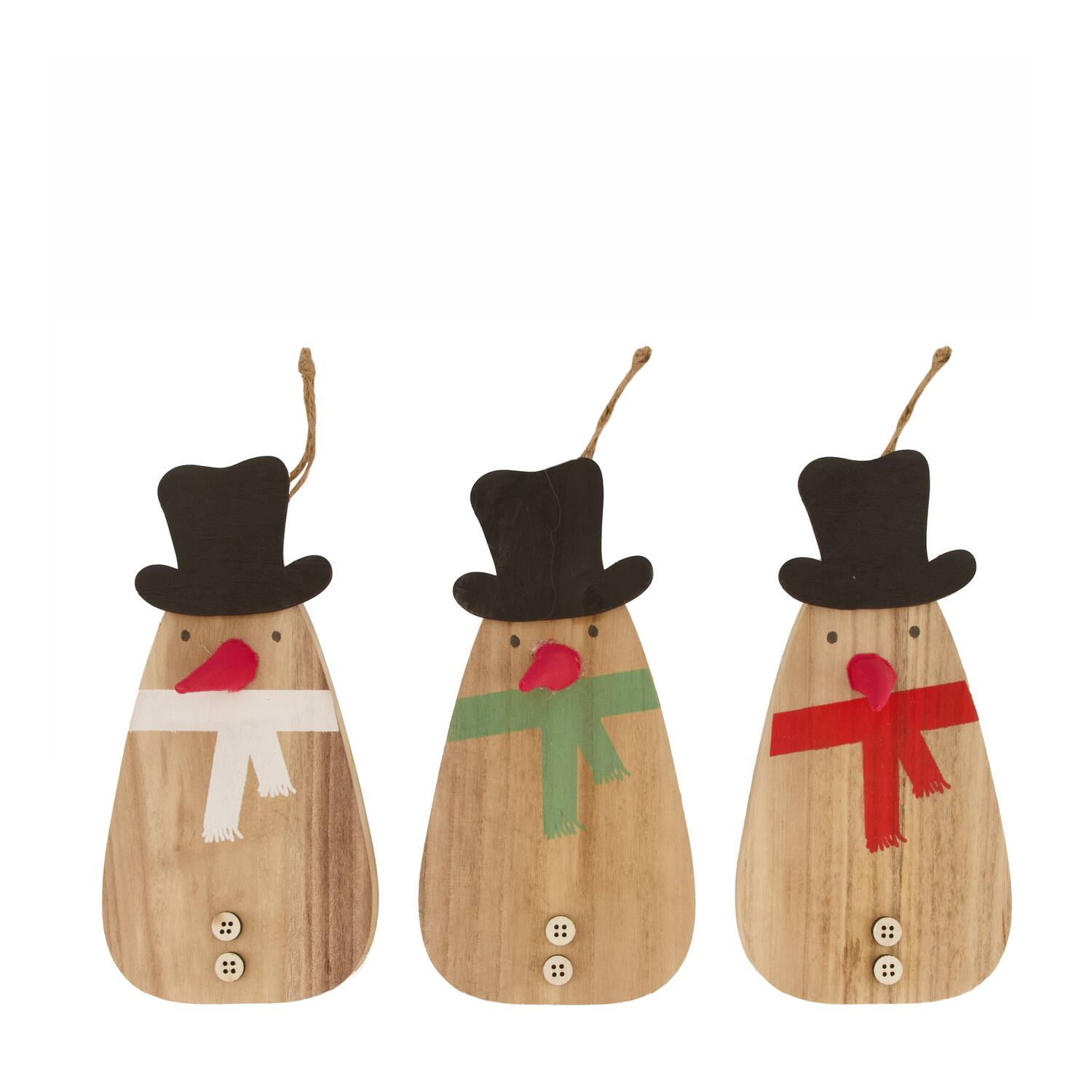 Hanger paulownia wood 15x9x2.5cm - Multi