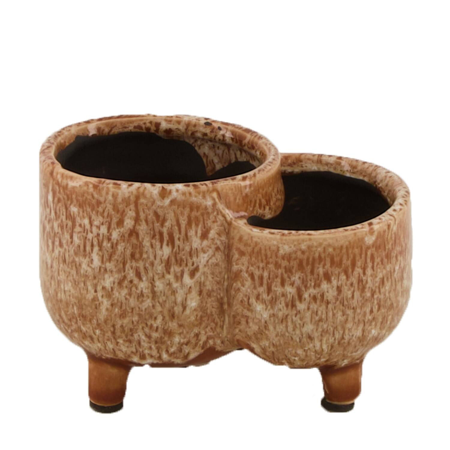 Planter ceramic on feet 11.5x8x7.5cm