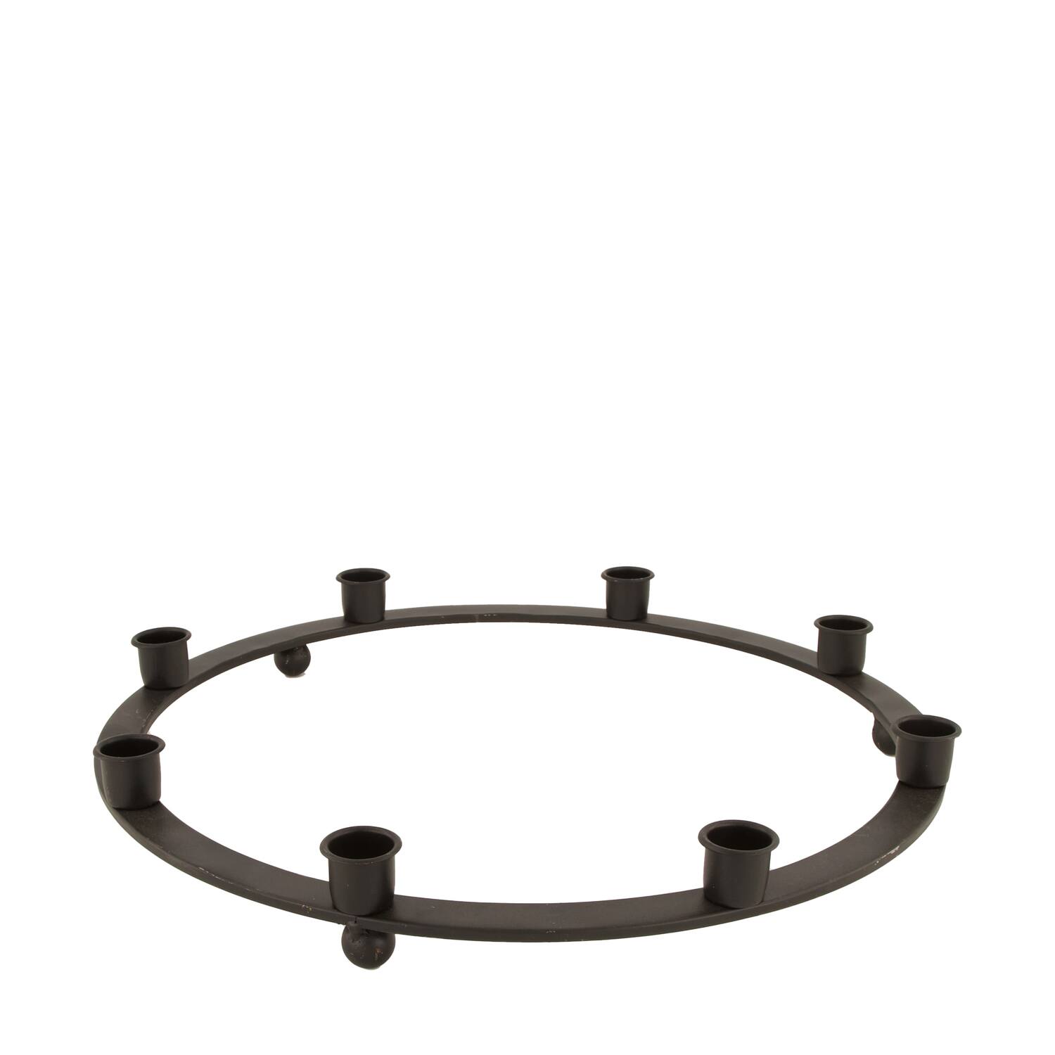 Candle holder metal 38x38x5cm - Black