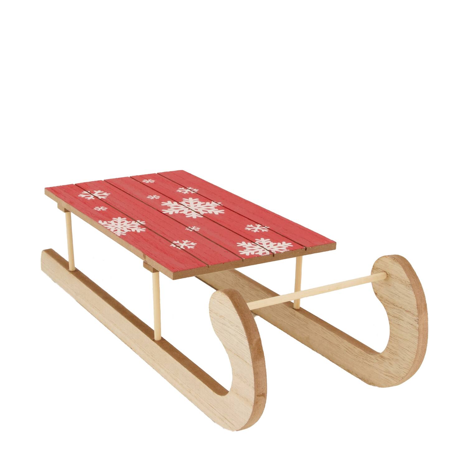 Figurine sleigh mdf wood 38x14x8.7cm