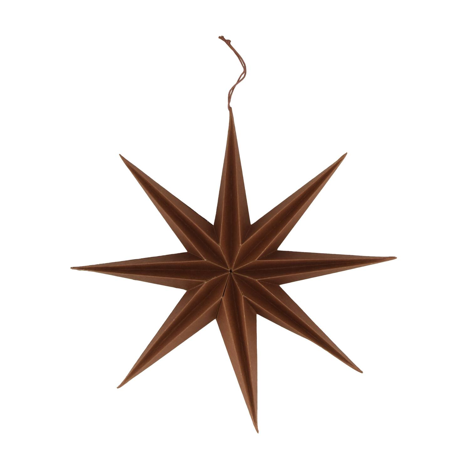 Hanger star paper 30x6.5x30cm - Brown