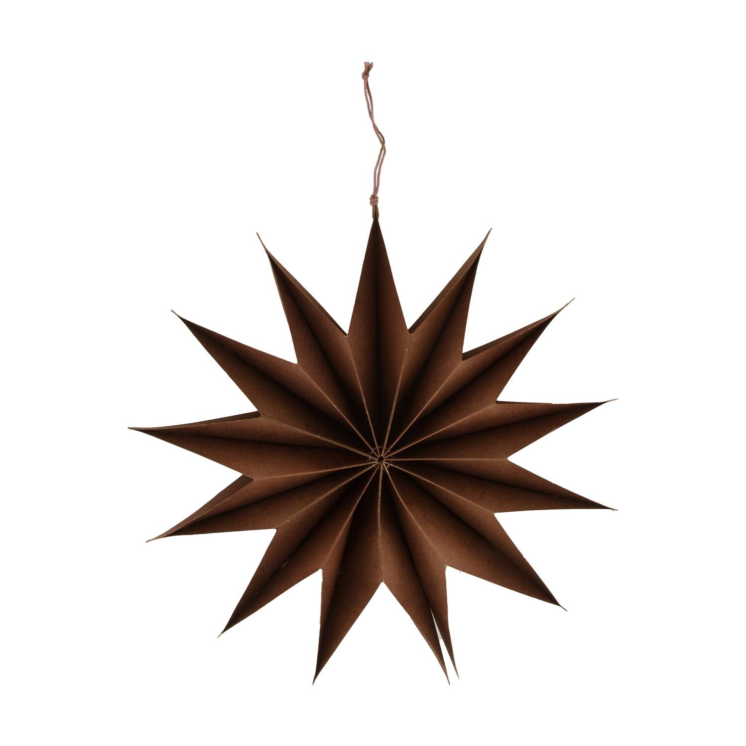 Hanger snowflake paper 30.5x8cm - Brown