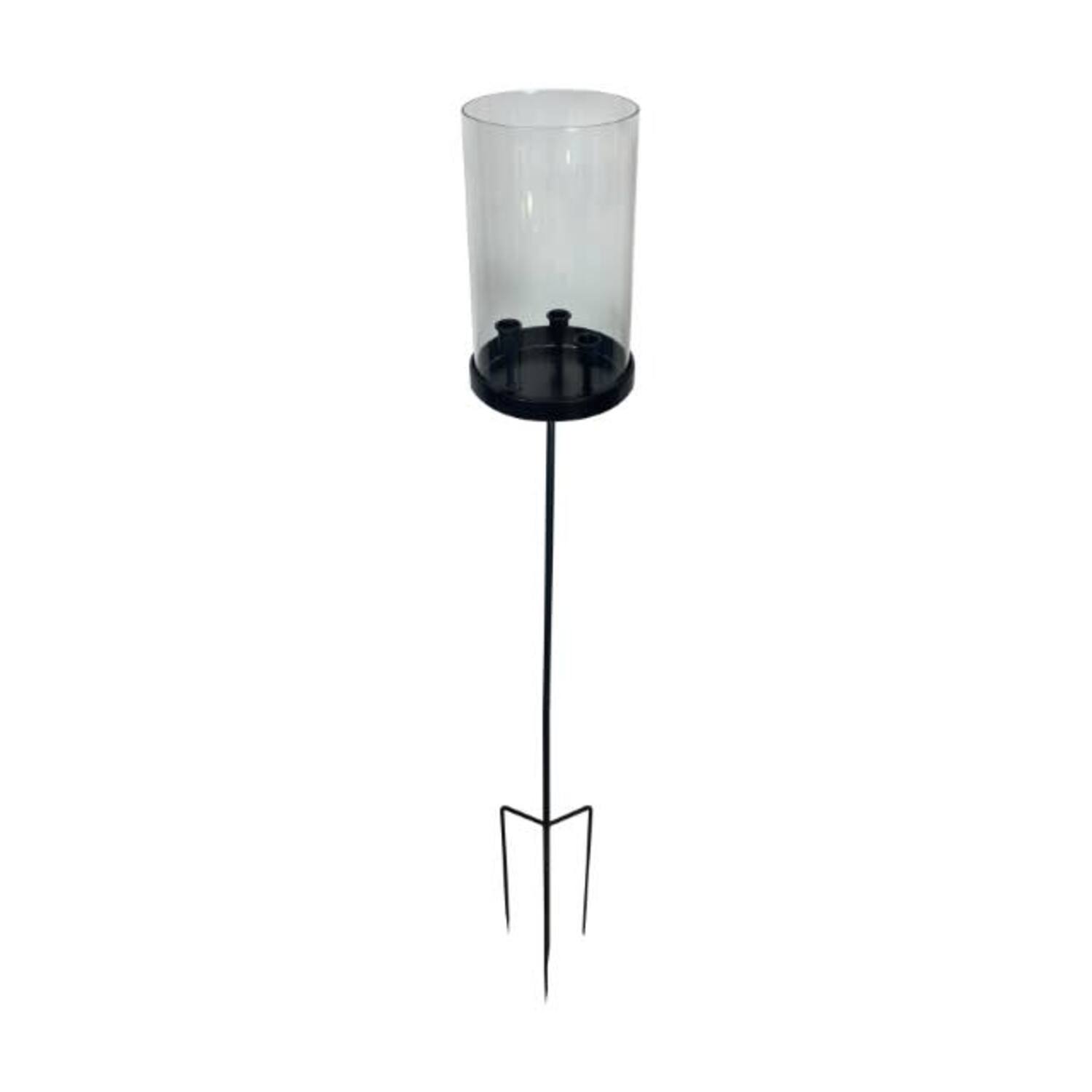 Candle holder metal 19x19x119cm - Black
