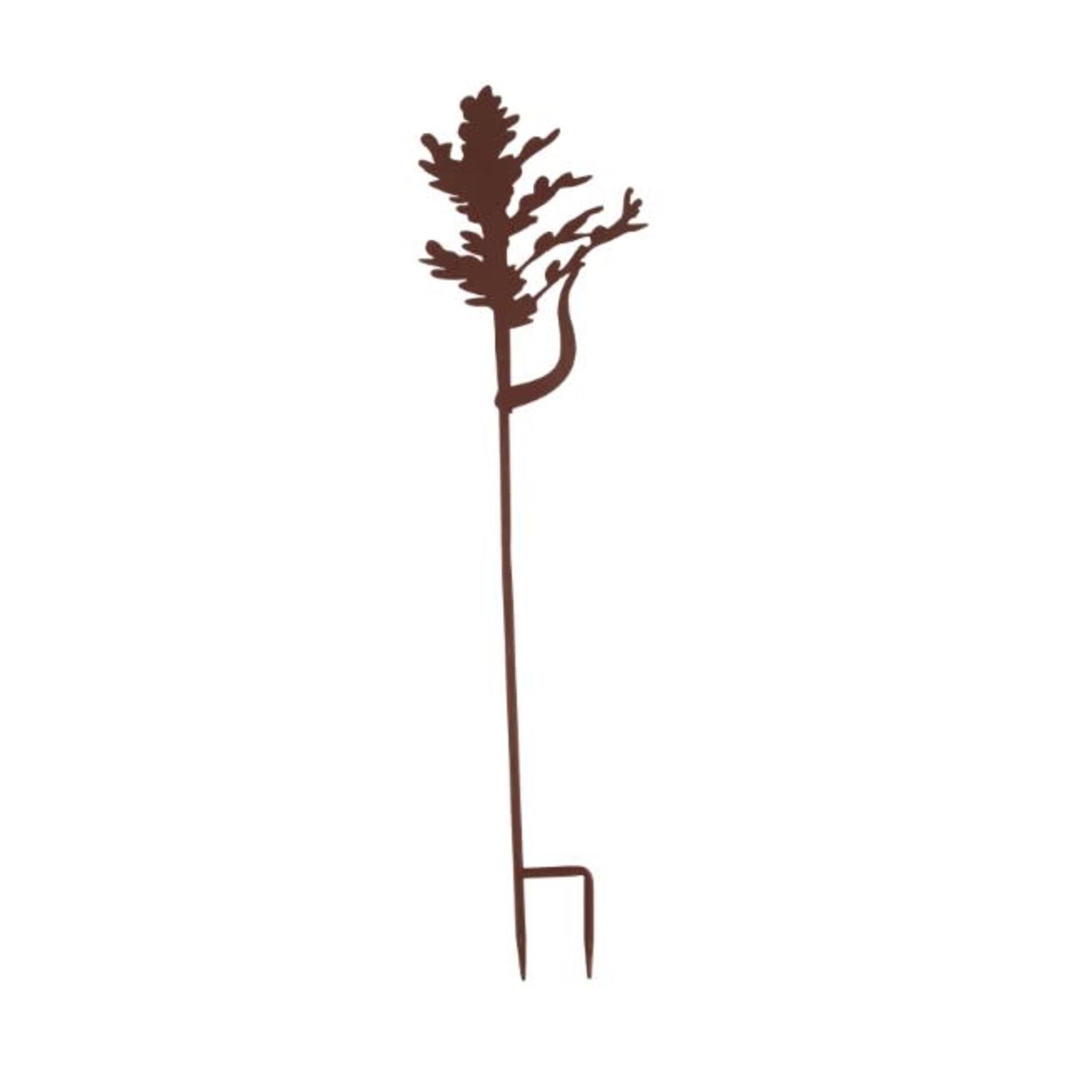Leaf metal on stick 20x0.8x78cm