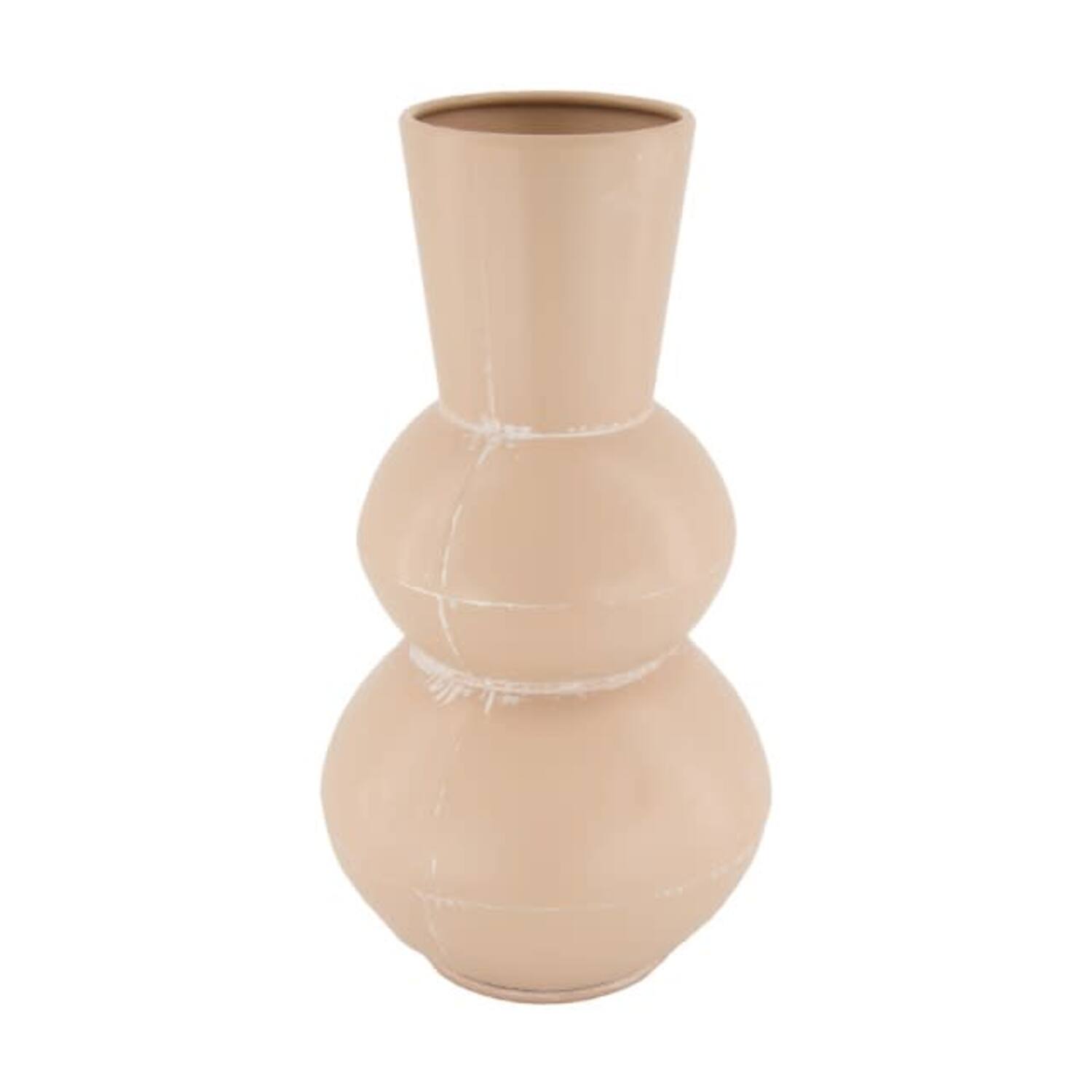 Vase metal 17x17x32.5cm - Pink