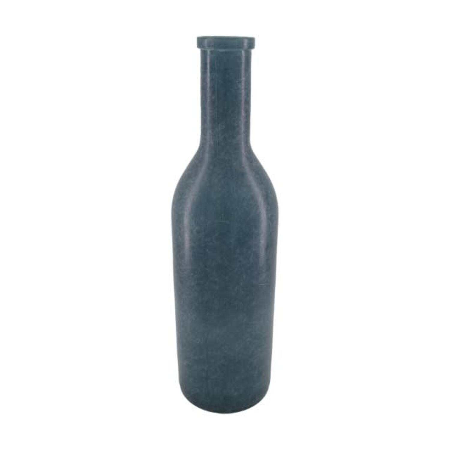 Bottle recycled glass 14x14x50cm