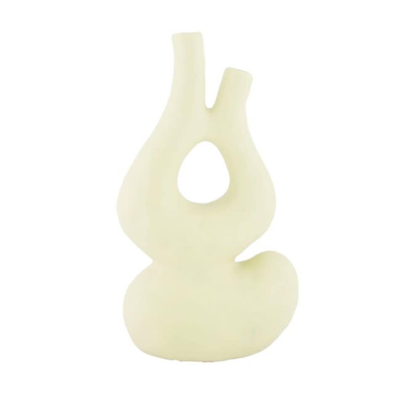 Vase ceramic 15.5x8x27.5cm - Cream