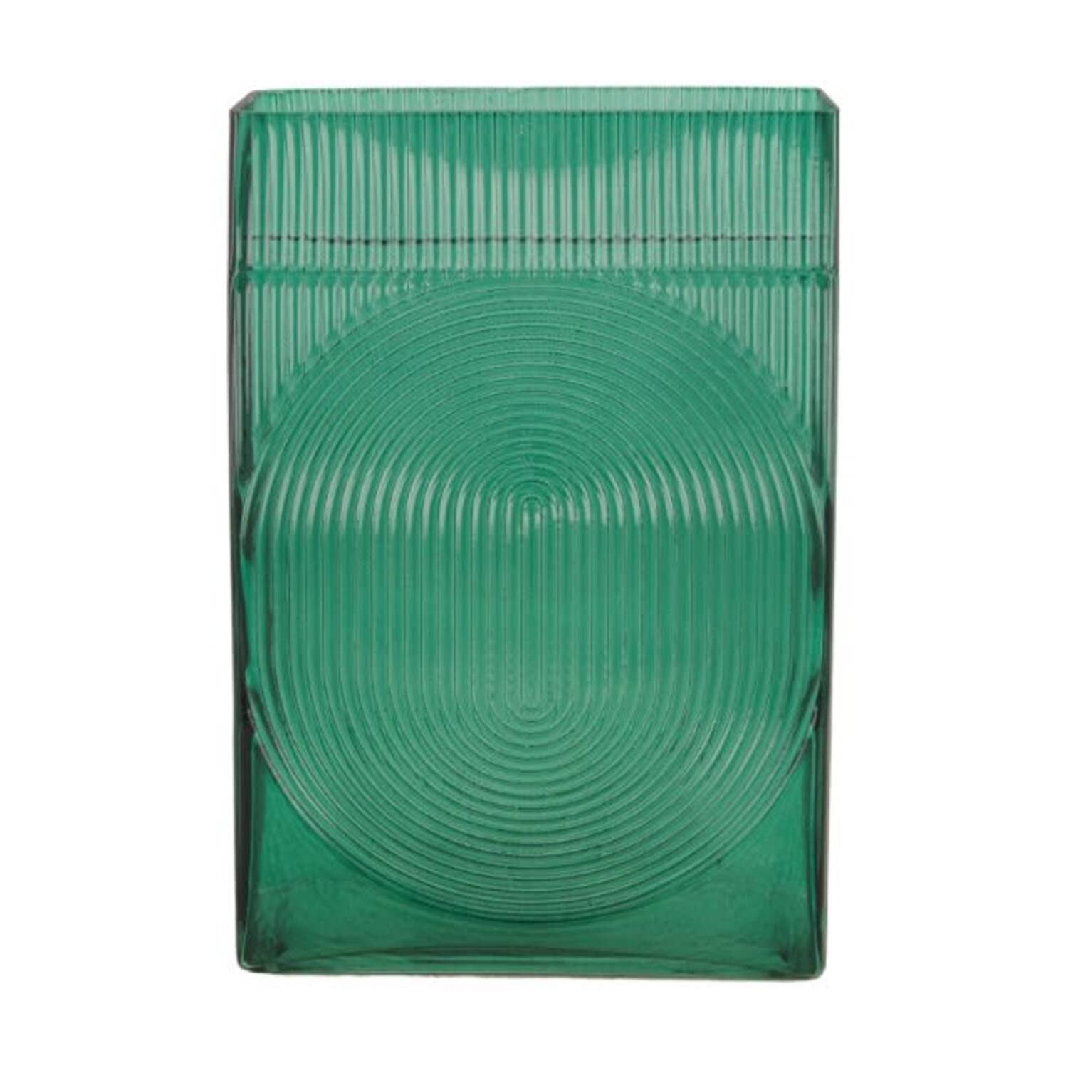 Vase glass 15.8x6.5x22.8cm - Green
