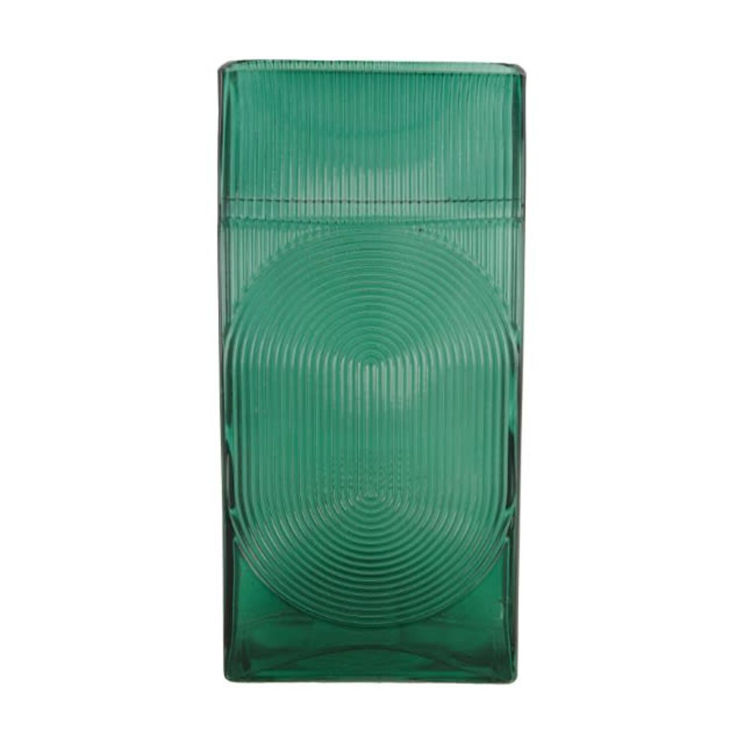 Vase glass 14.5x6.5x30cm - Green