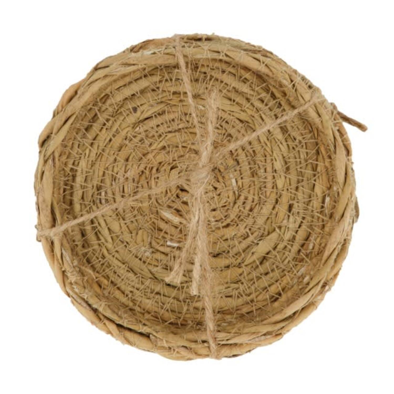 Coaster seagrass 9x9x2cm 4pc