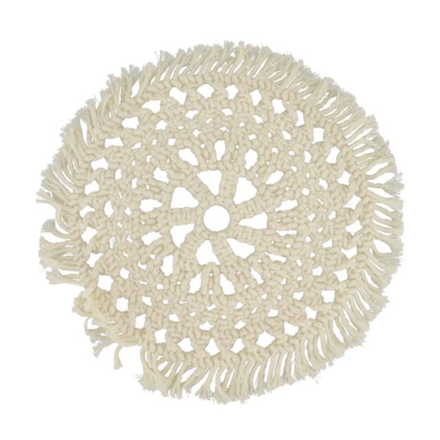 Placemat cotton 38x38x1.5cm - White