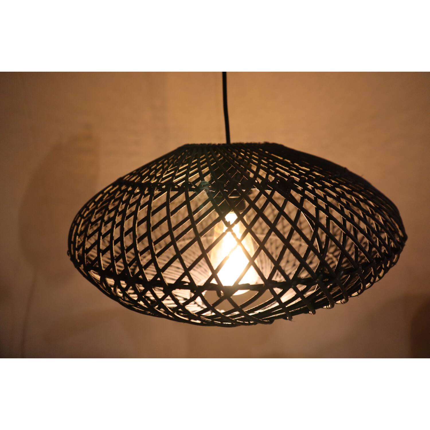 Ceiling light rattan 38x38x20cm