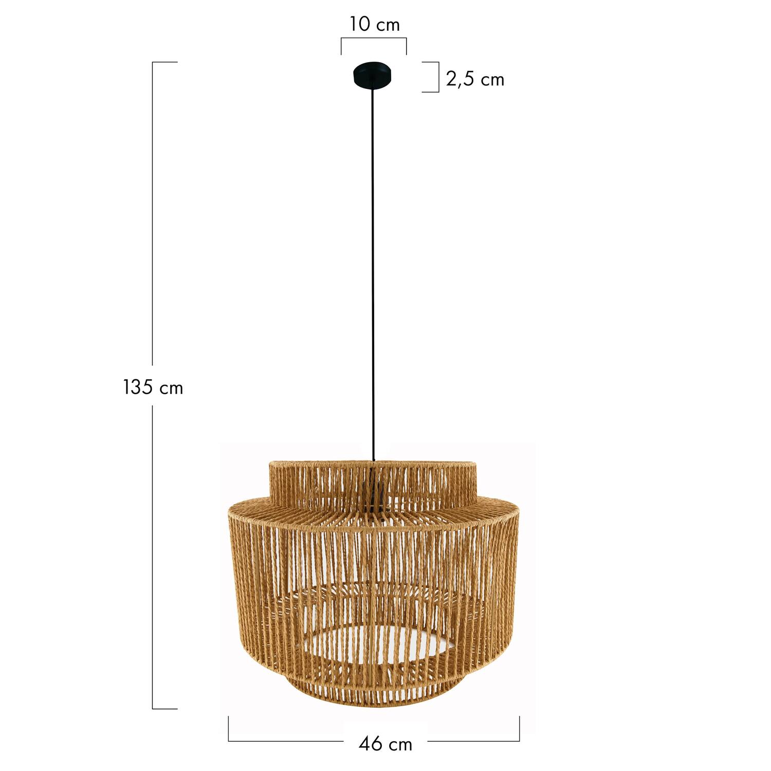 Ceiling light paper rope 46x46x35cm