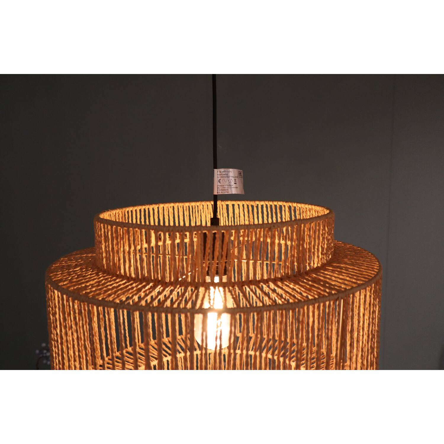 Ceiling light paper rope 46x46x35cm