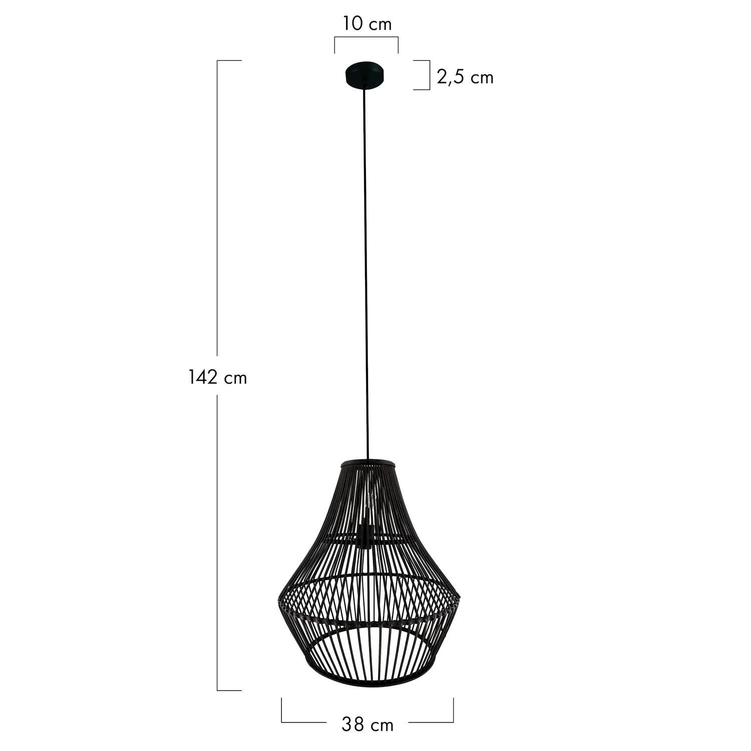 Ceiling light bamboo 38x38x42cm