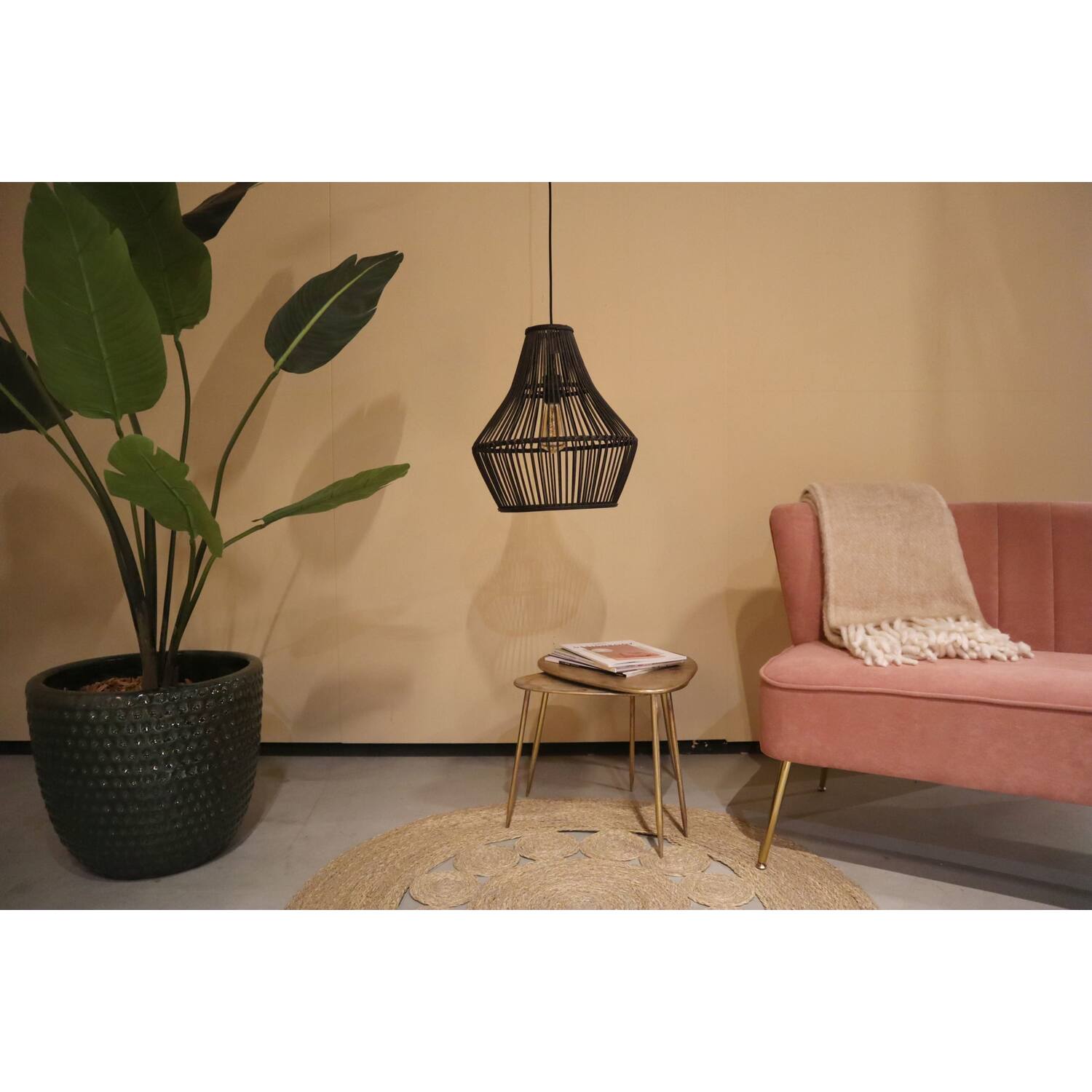 Ceiling light bamboo 38x38x42cm