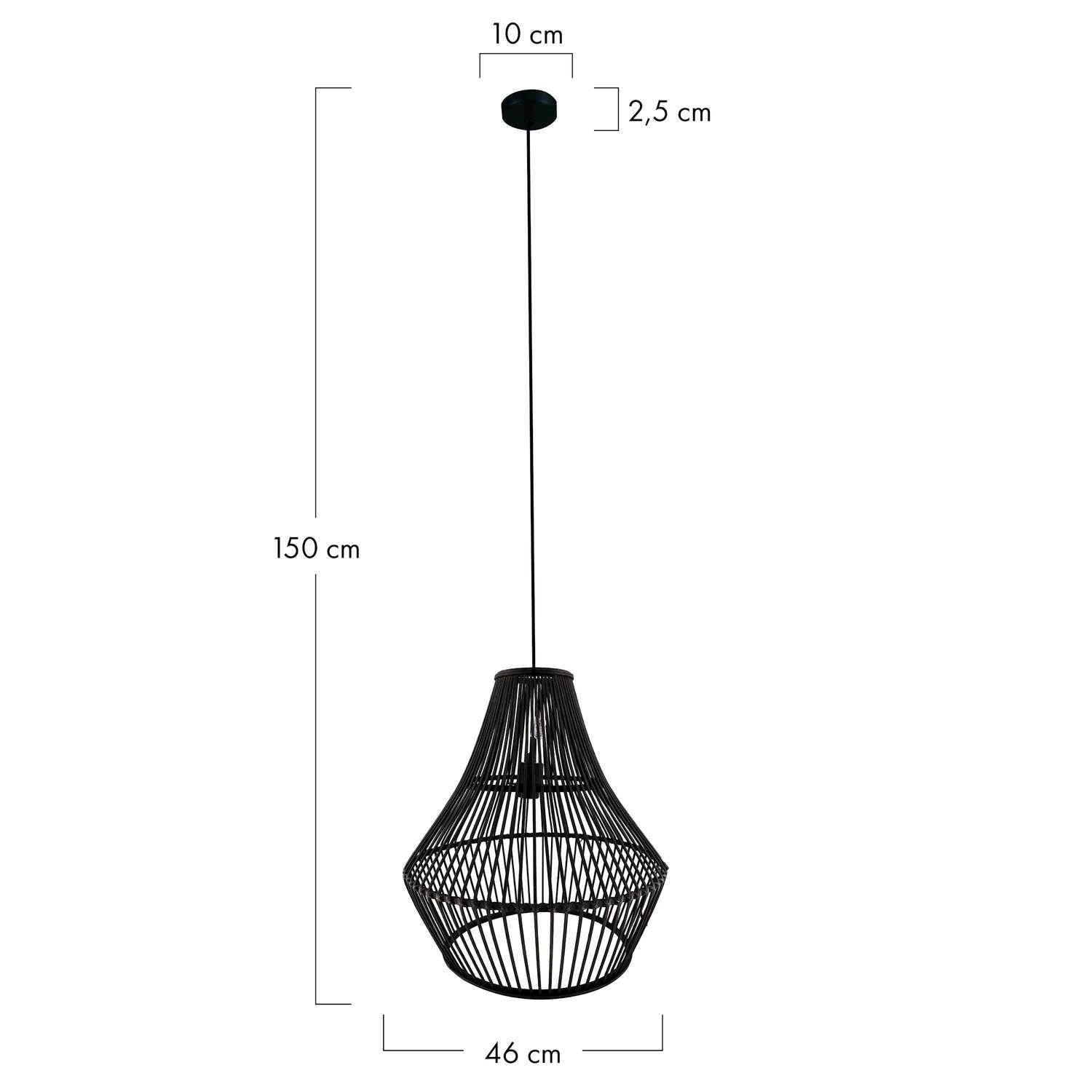 Ceiling light bamboo 46x46x50cm