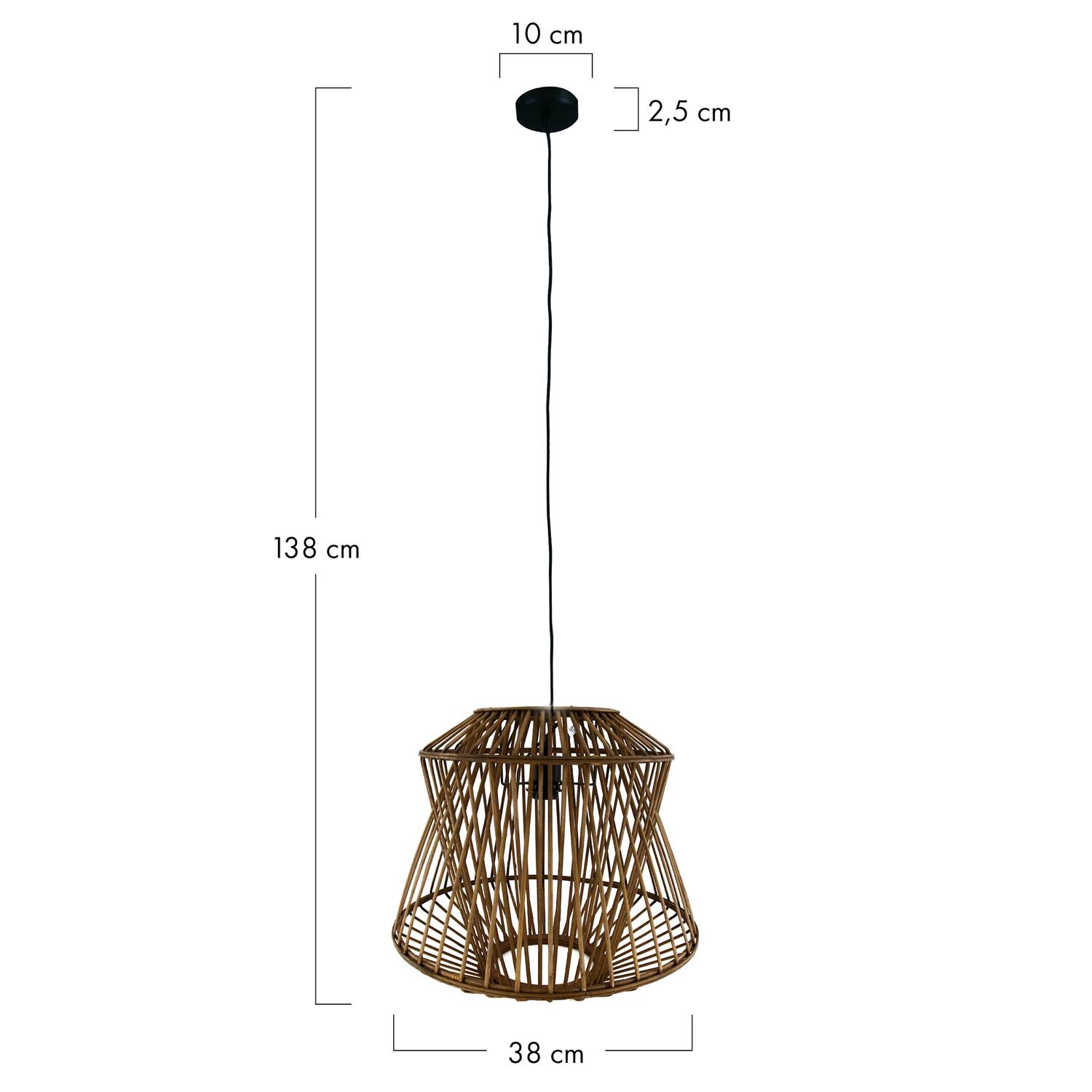 Ceiling light bamboo 38x38x32cm