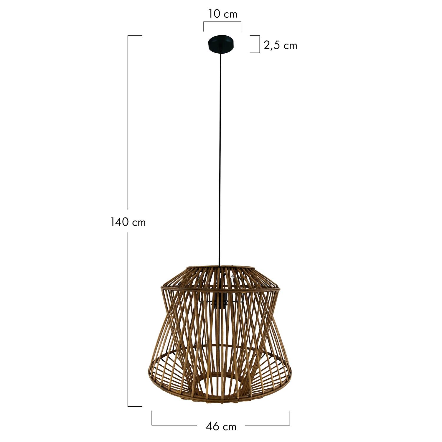 Ceiling light bamboo 46x46x40cm