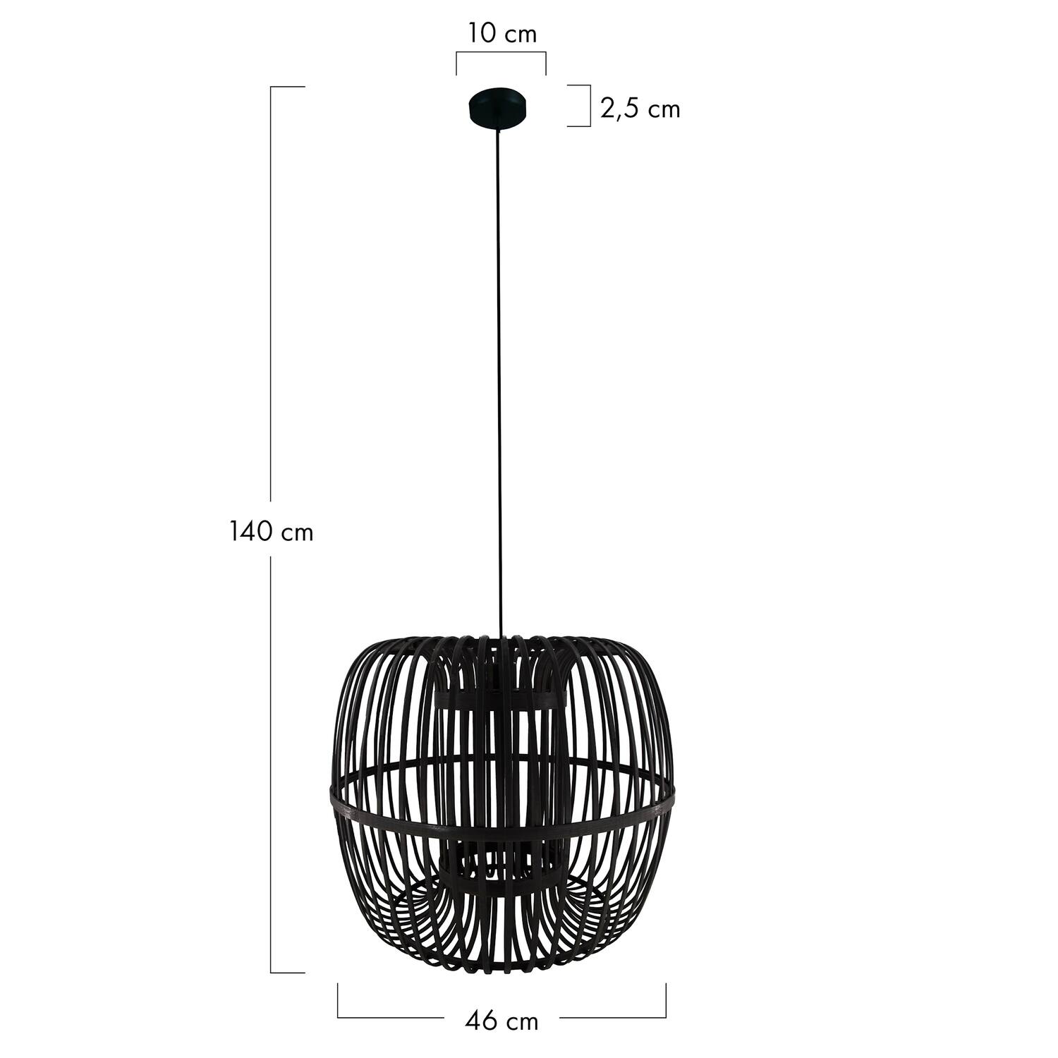 Ceiling light bamboo 46x46x40cm