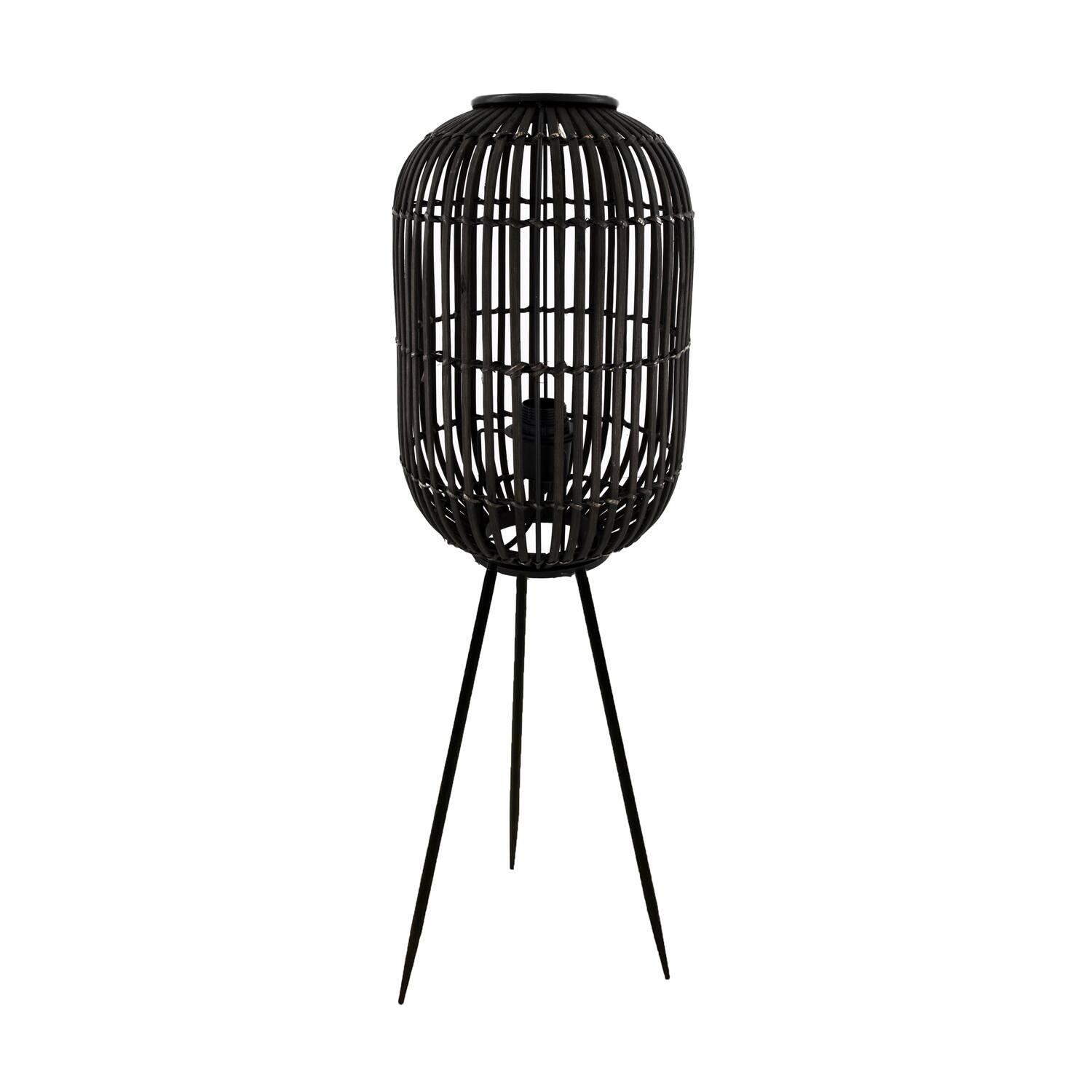 Lampadaire Essen - Bambou - 30x30x97cm - Noir
