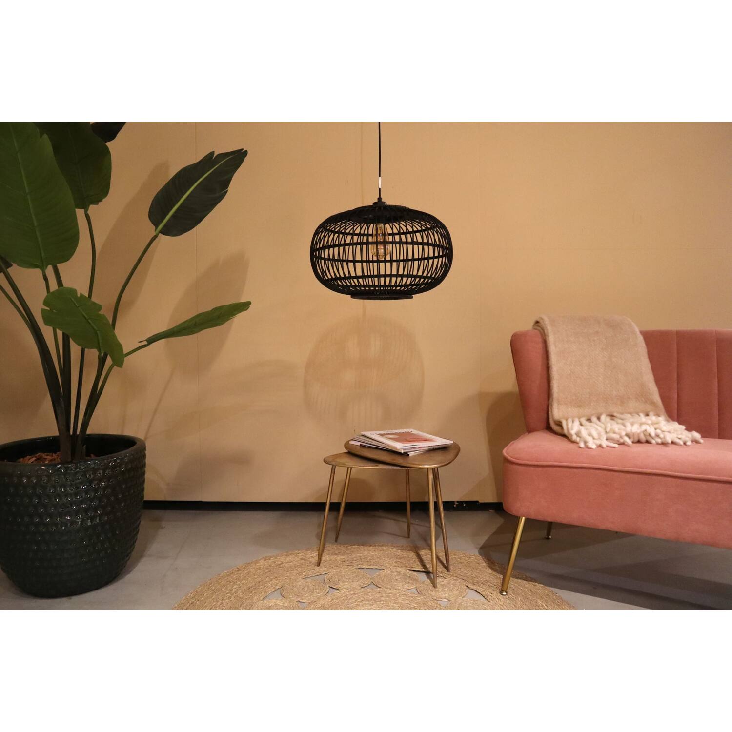 Ceiling light bamboo 46x46x28cm