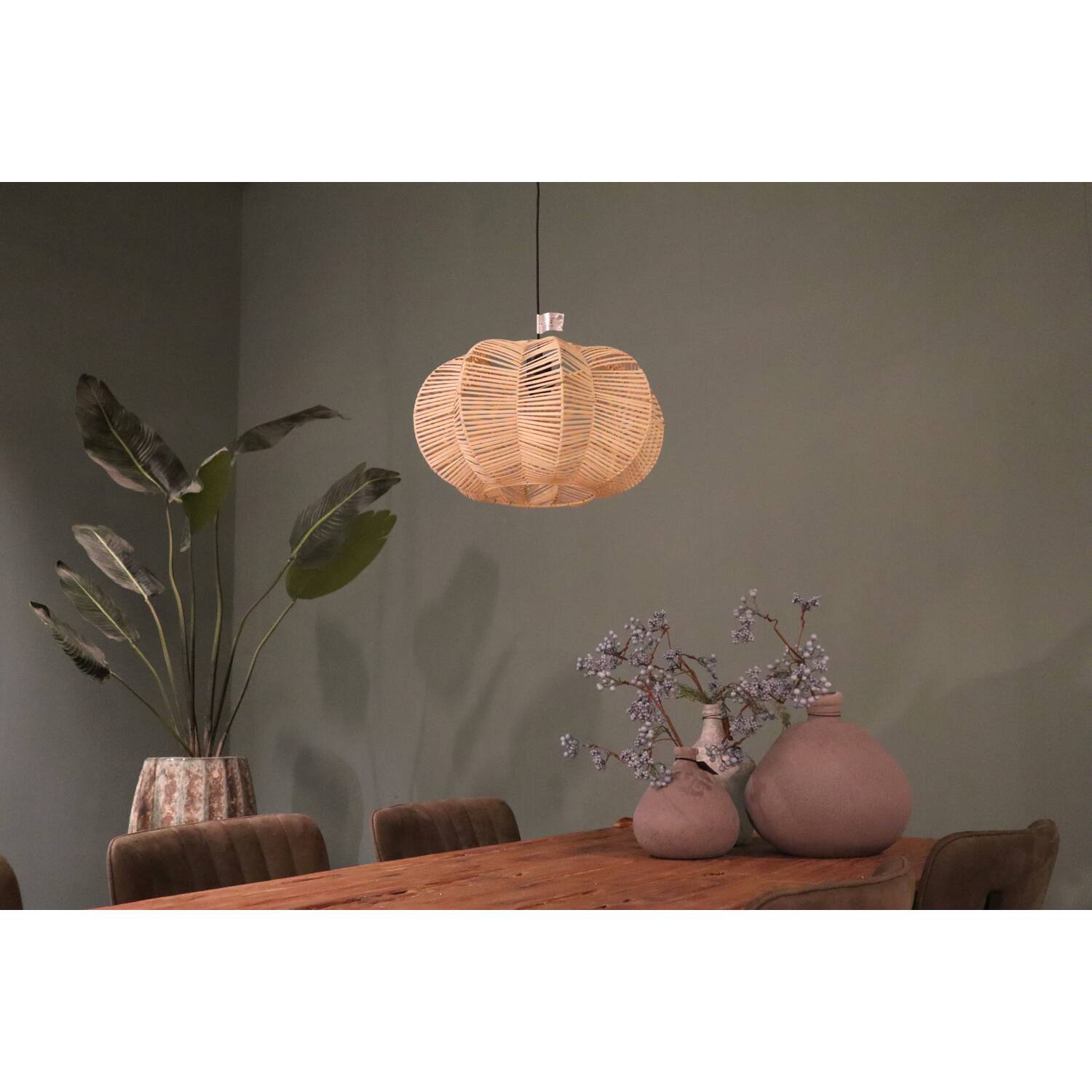 Ceiling light rattan 45x45x25cm