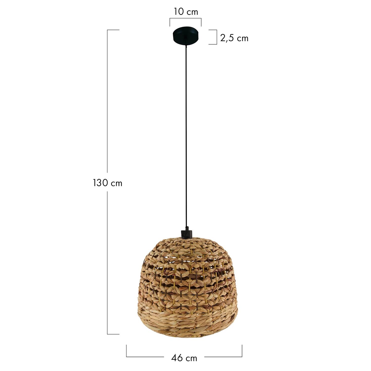 Ceiling light waterhyacinth 46x46x30cm - Natural