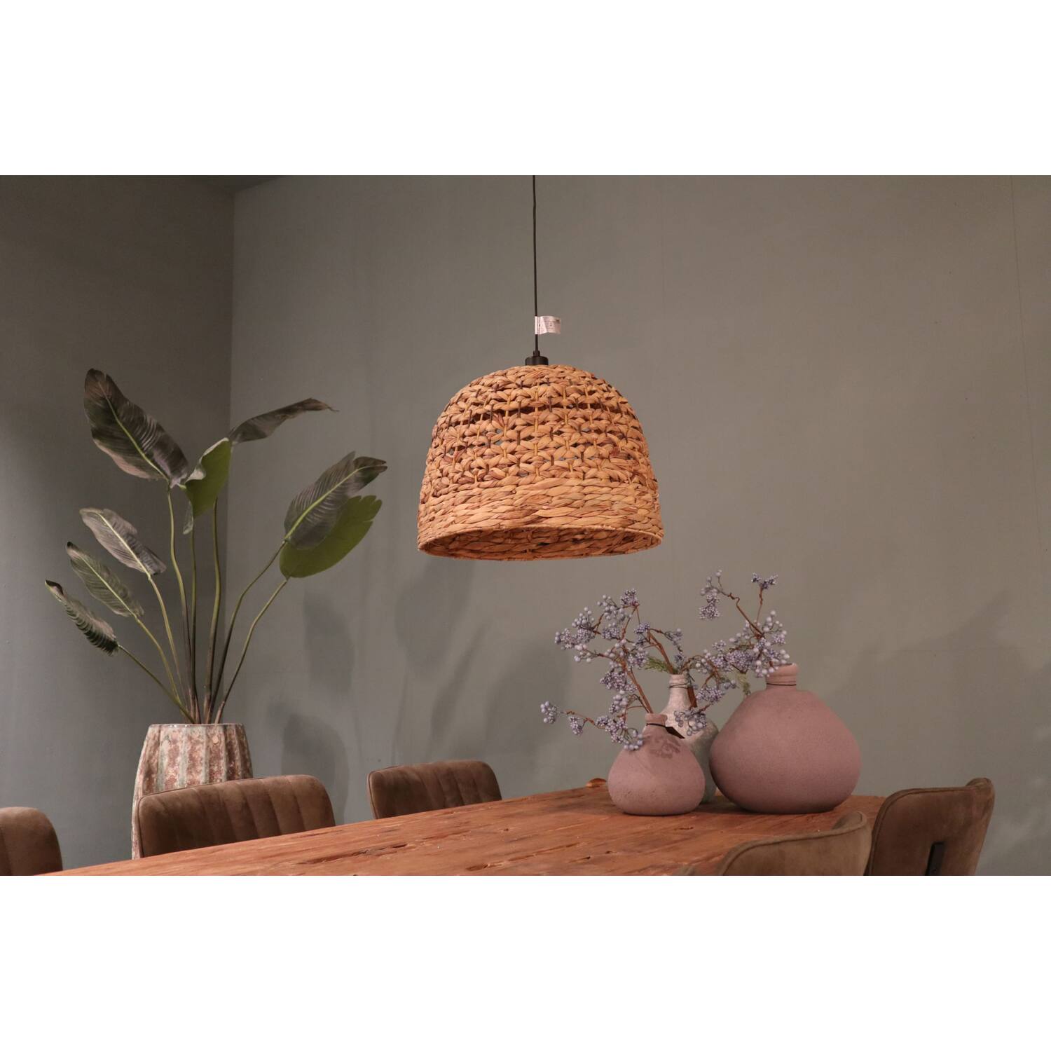 Ceiling light waterhyacinth 46x46x30cm - Natural