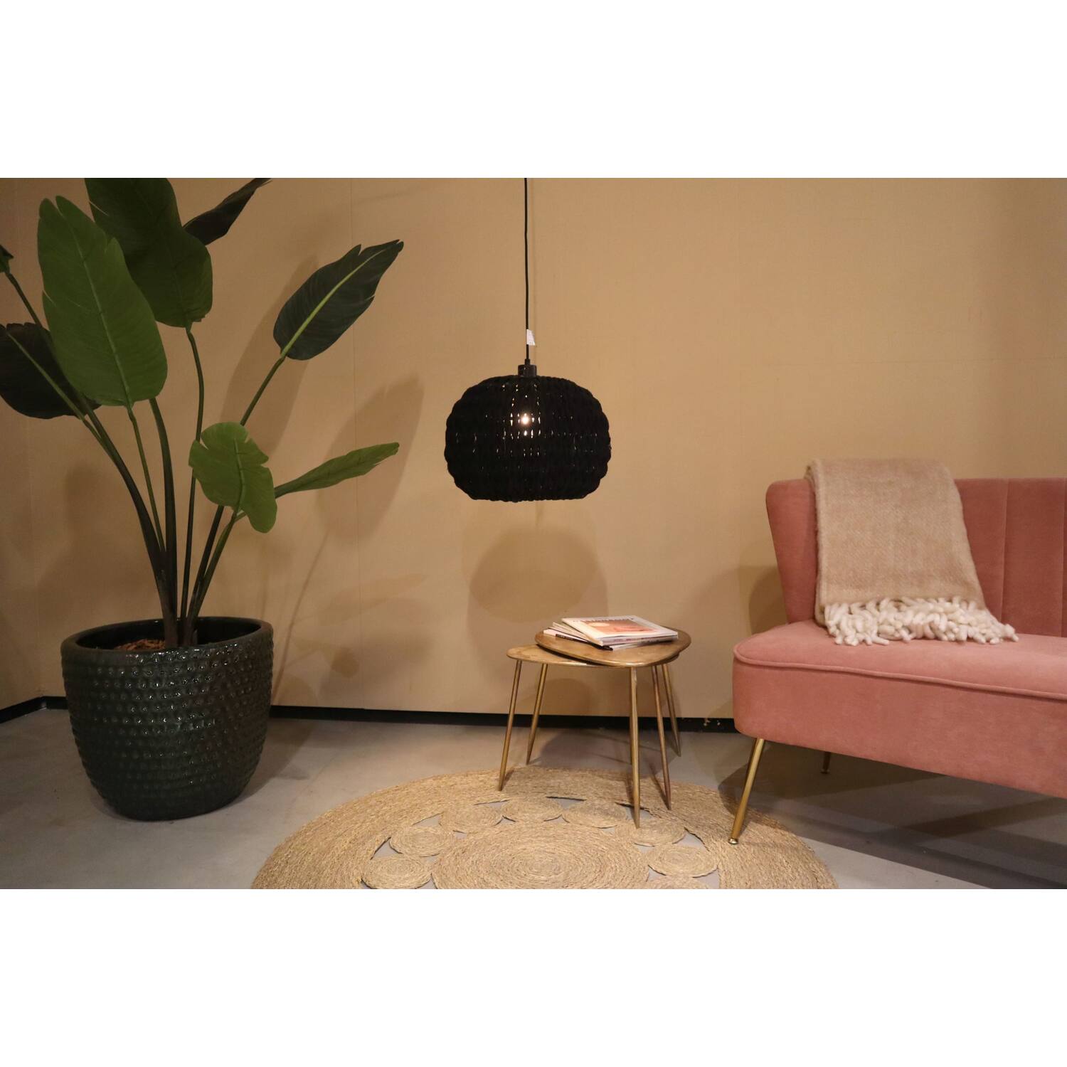 Ceiling light cotton 38x38x28cm
