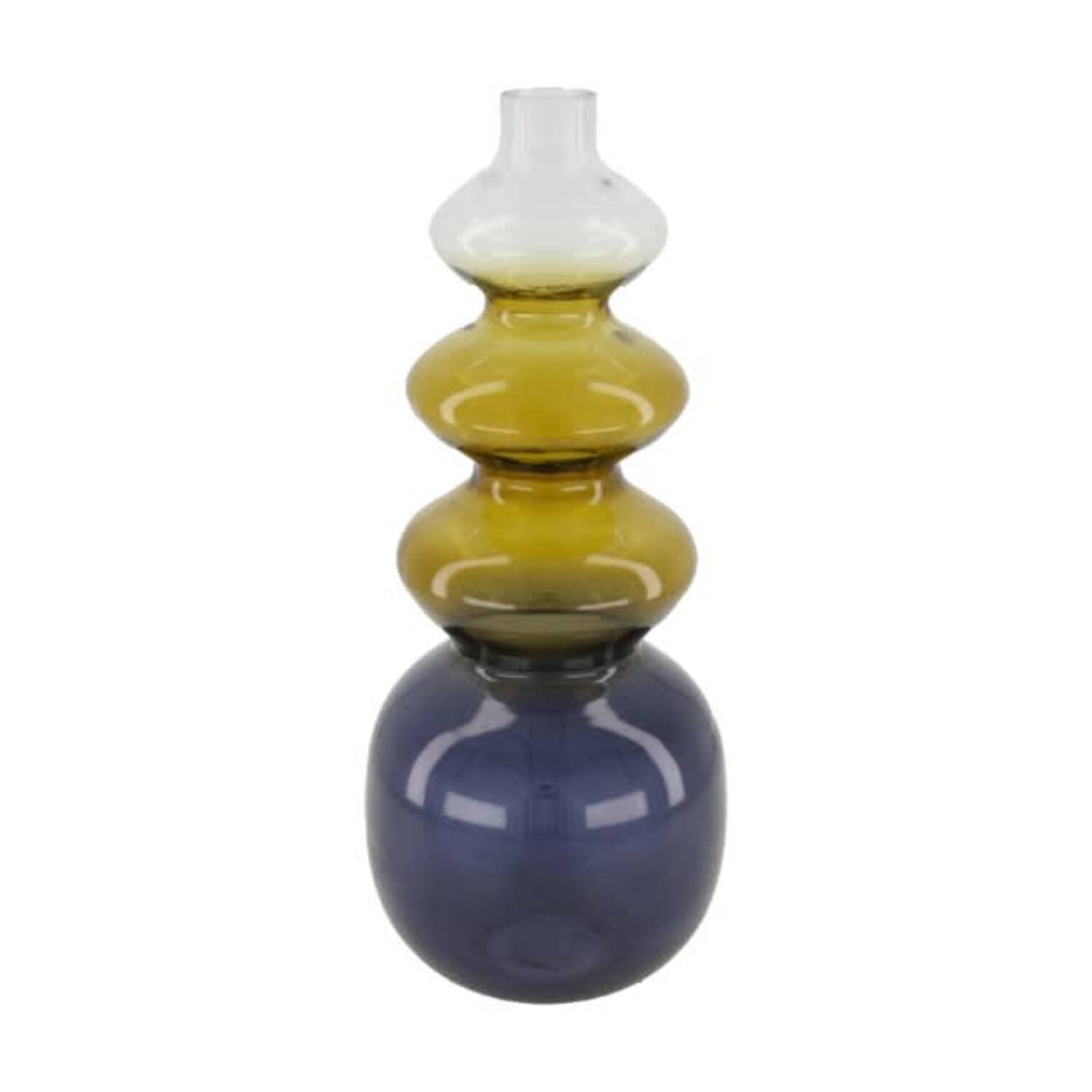 Vase glass 15x15x36cm - Multi