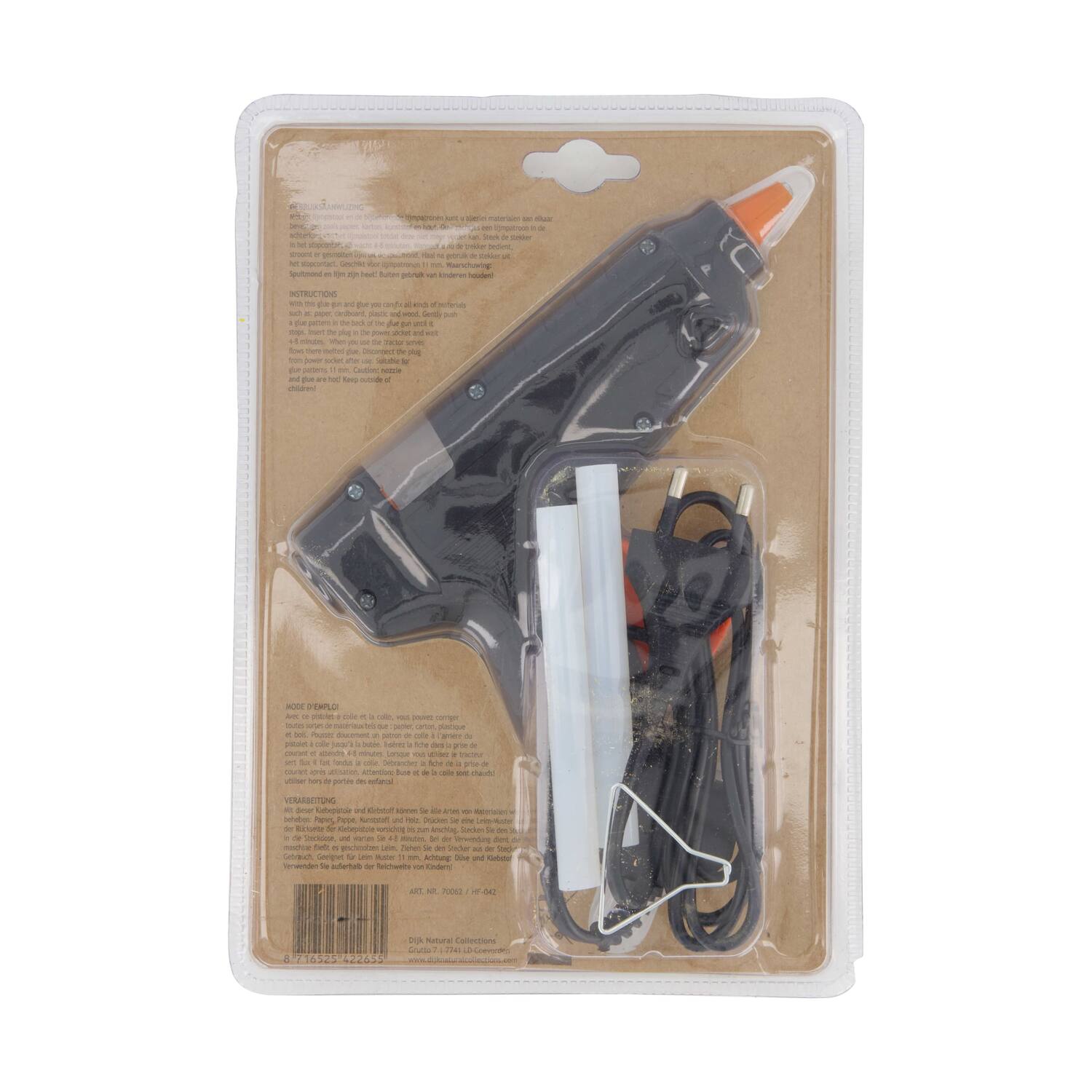 Glue gun maxi 40w 230-240V plastic 24x17x5cm - Natural