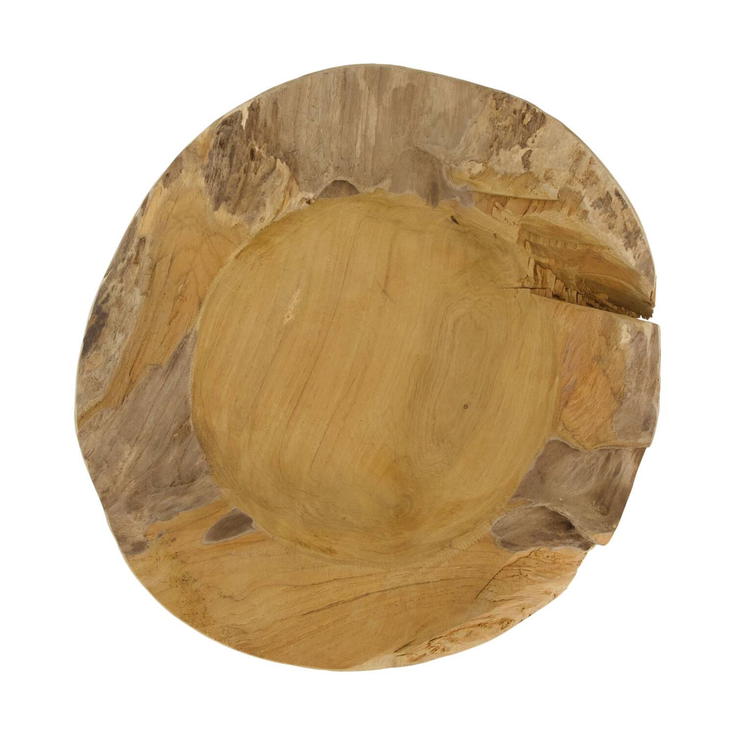 Bol - Bois de teck - 30x26x9cm - Naturel