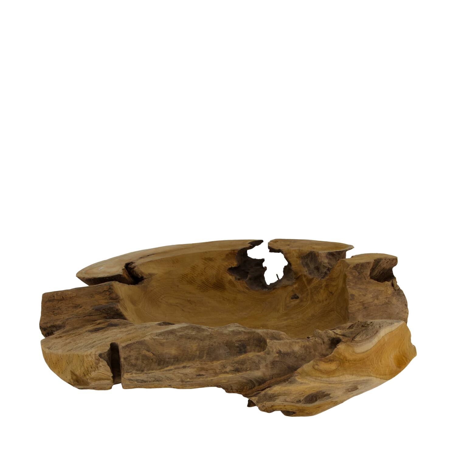 Bowl coffee teak wood 50x45x10cm - Natural