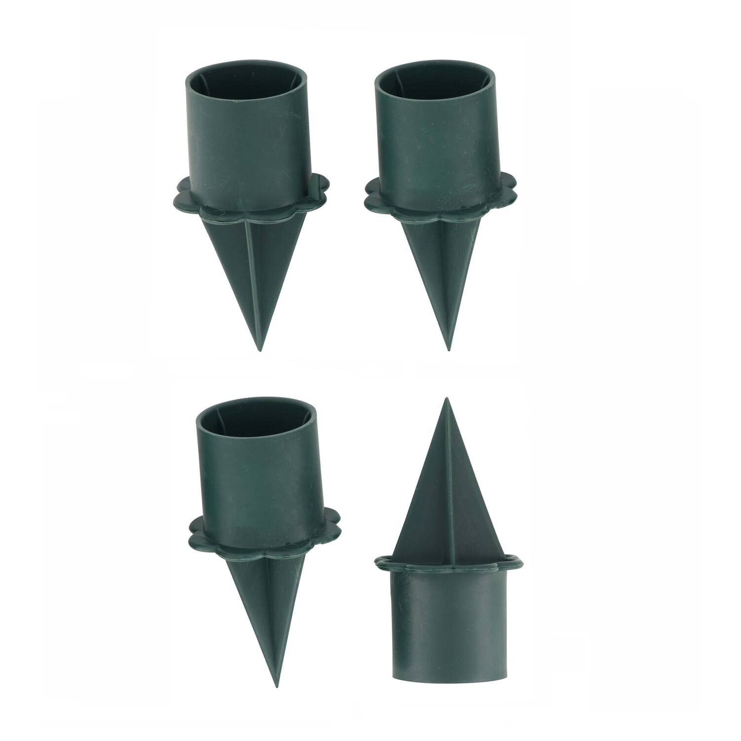 Dinnercandle holder plastic 2.2x2.2x6.5cm 4pc