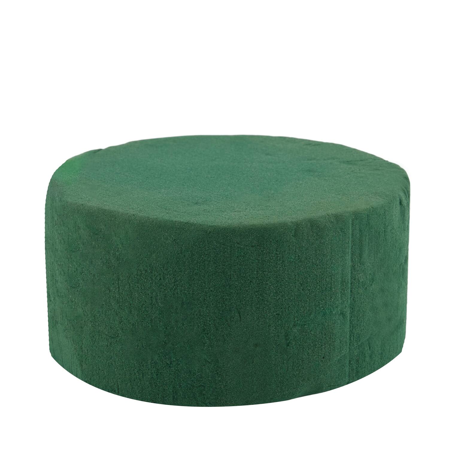 Floral foam round packed foam 14x14x7cm - Natural