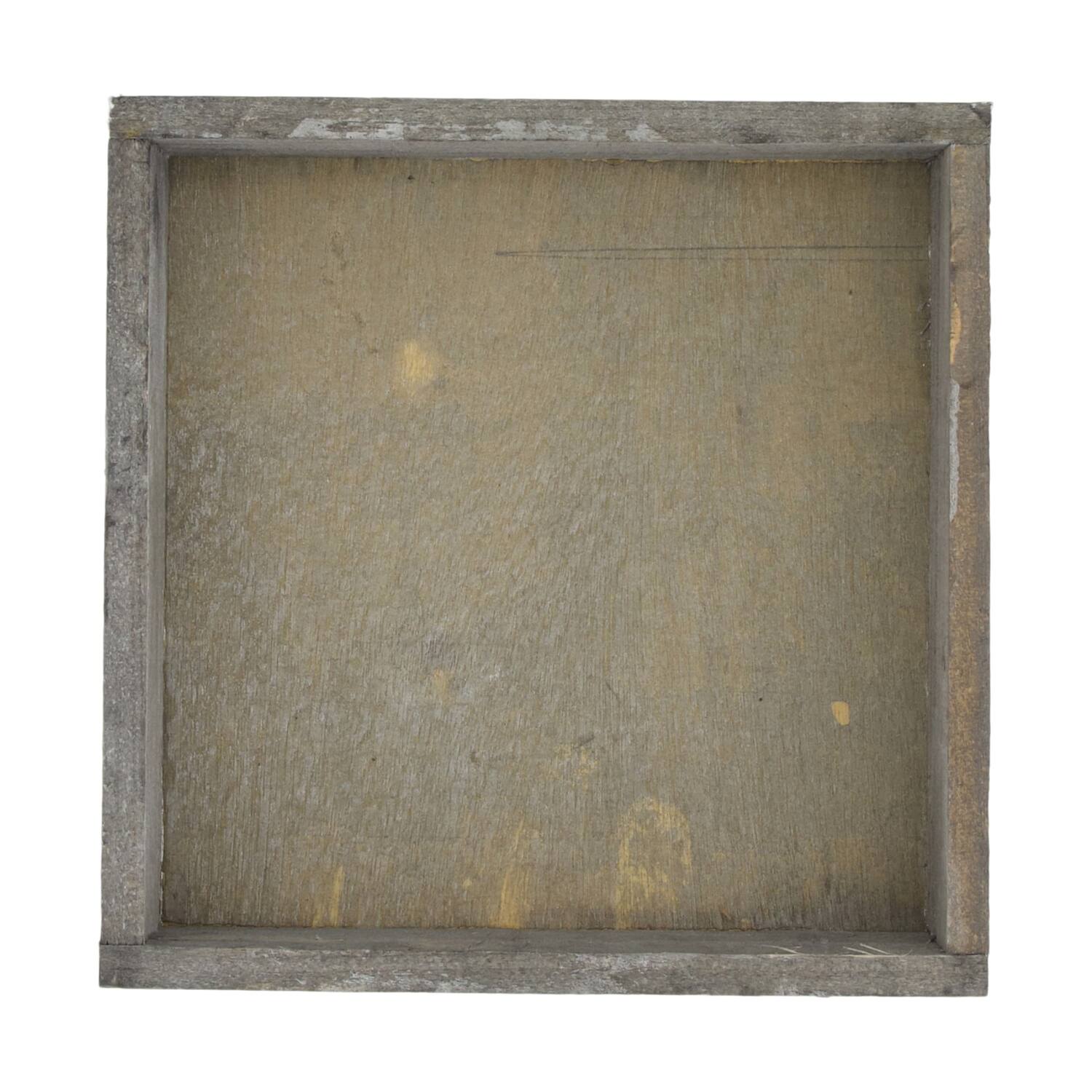 Tray square fir wood 20x20x4cm