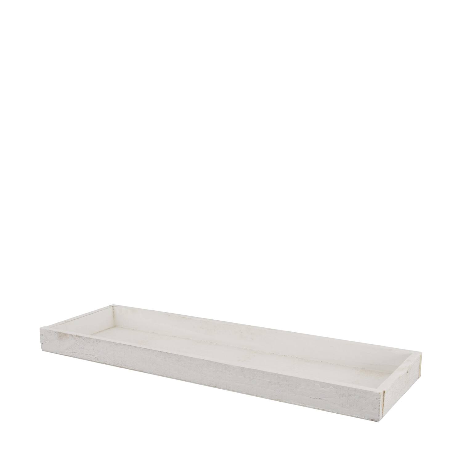 Tray fir wood 42x14x3cm - White