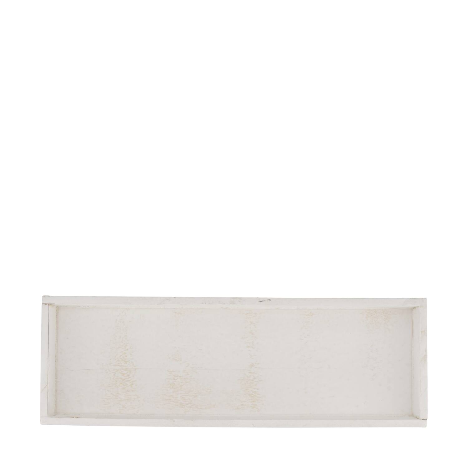 Tray fir wood 42x14x3cm - White