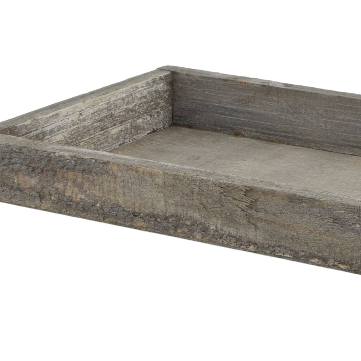 Tray rectangular fir wood 42x14x3cm