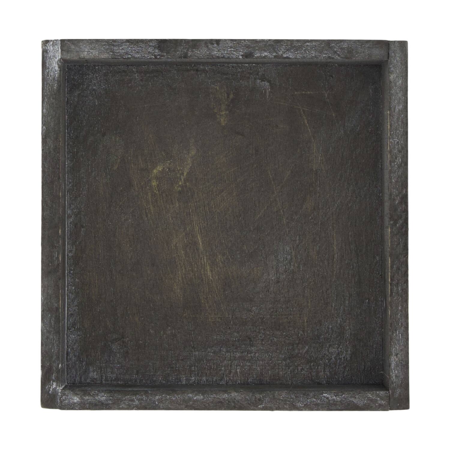 Tray square fir wood 14x14x3cm