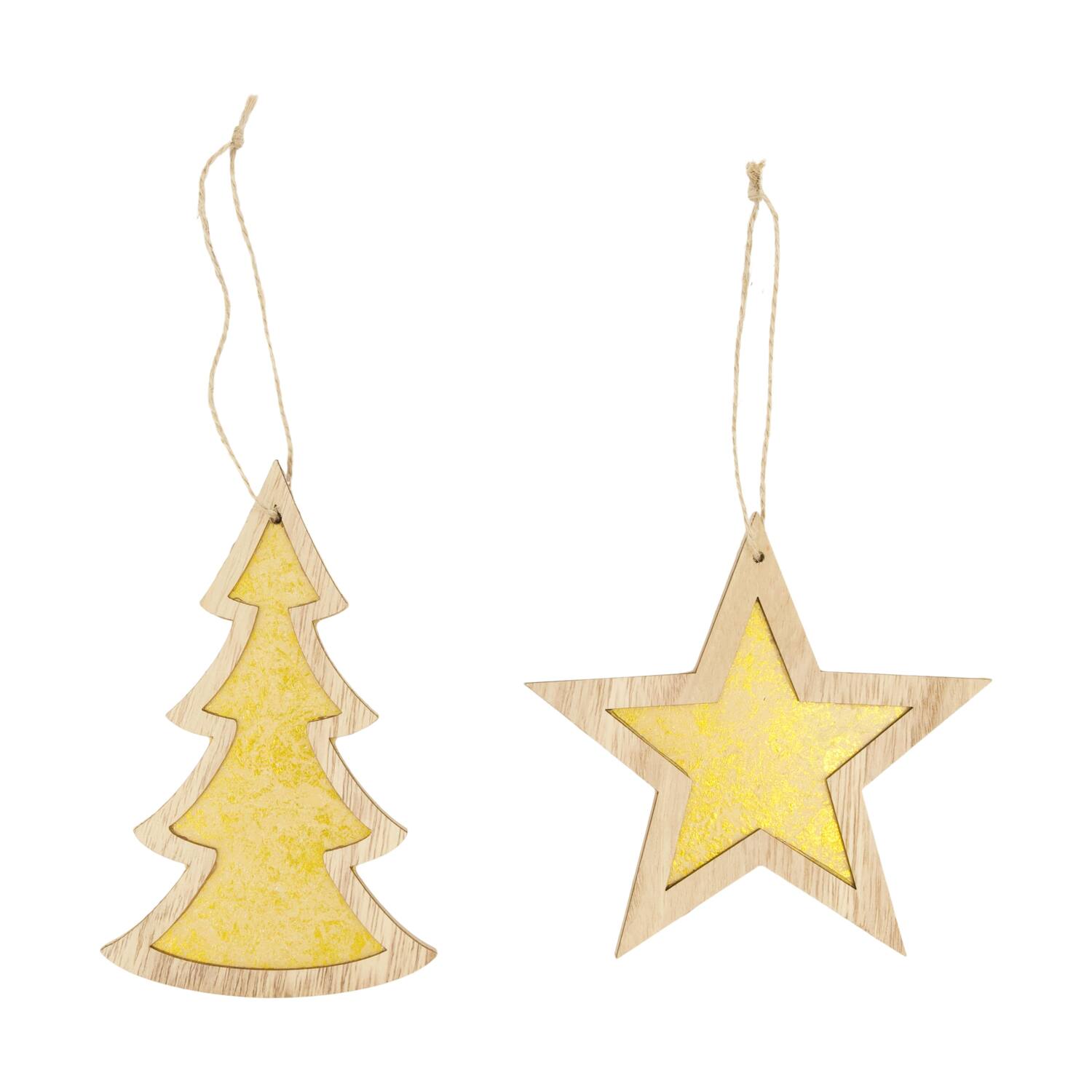 Hanger star / tree mdf 13.5x1.2x15.5cm A/2 FSC 100%