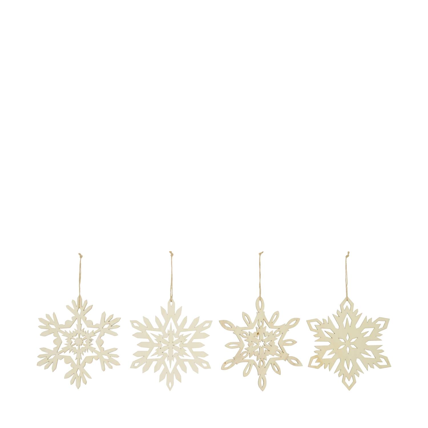 Hanger snowflake plywood 18.8x0.3x18.8cm A/4 FSC 100%