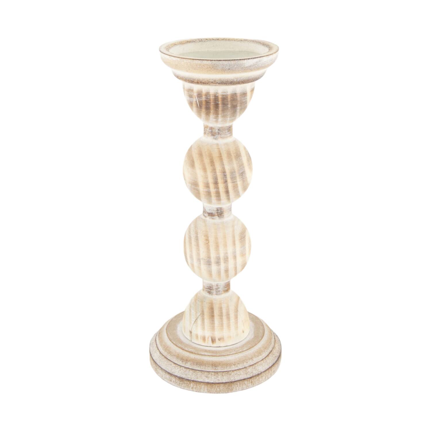 Pillar candle holder fir wood 12.5x12.5x28.5cm FSC 100%
