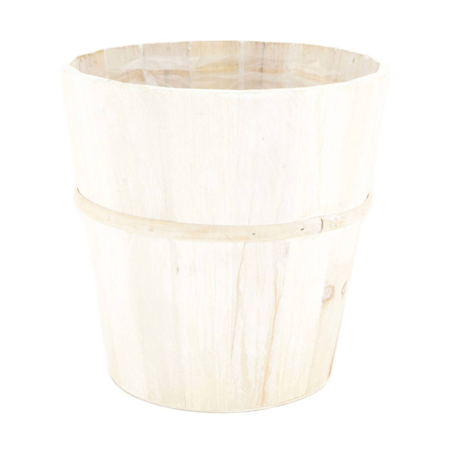 Planter fir wood with plastic 18x18x18cm FSC 100%